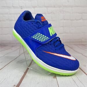 Nike High Jump Elite Track & Field Blue Spikes Shoes Mens Size 5.5 806561-400